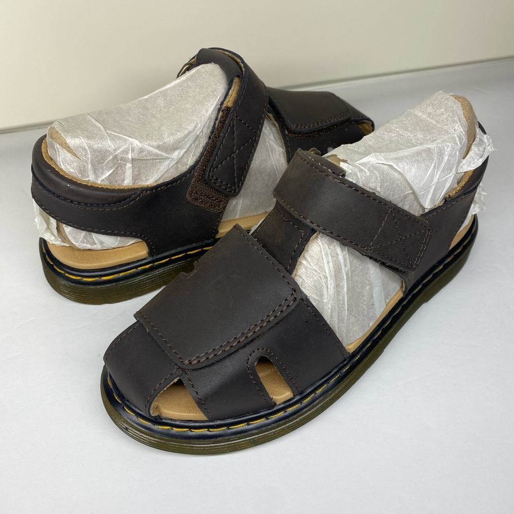 Dr Martens Junior Moby II Brown Leather Strap Sandals Kids Size:2 US